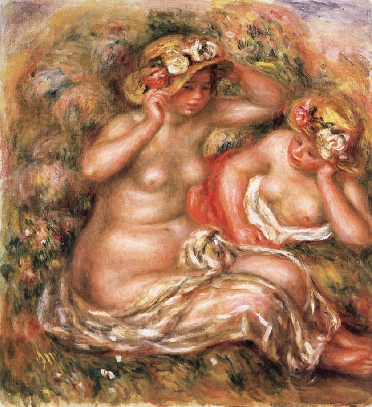 Pierre Renoir The Nudes Wearing Hats China oil painting art